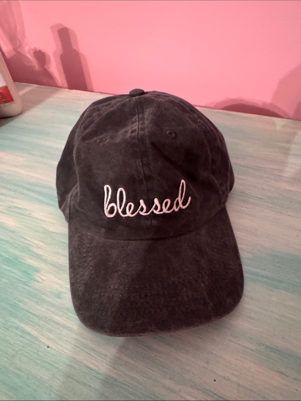 'Blessed' Gray Baseball Cap